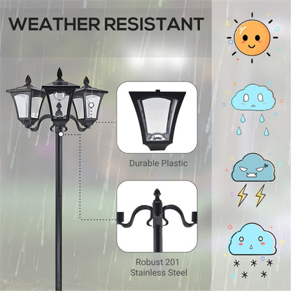 3-Head Solar Street Light: Outdoor LED Lighting Solution